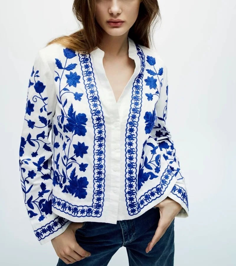 Retro Embroidered Shirt