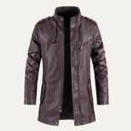 The Cernobbio Men’s Classic Thick Fleece Lined Leather Jacket