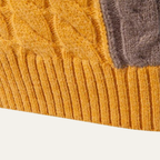 The Bevagna Men’s Patchwork Knit Colour Block Turtleneck Jumper