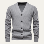 The Dulwich Men's Casual V Neck Button Up Knit Cardigan