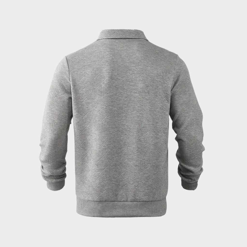 Jacob | Men's Textured Quarter Zip Sweater