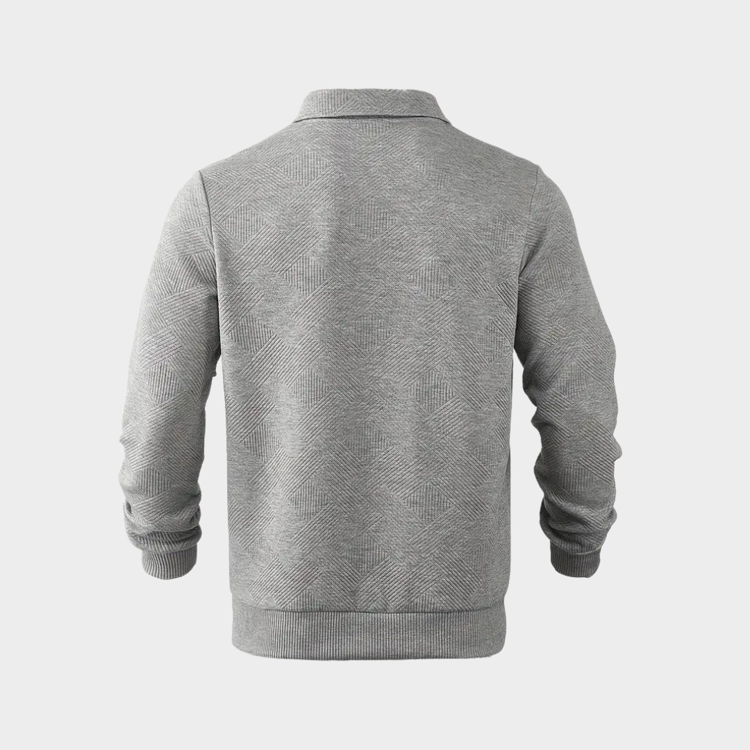 Jacob | Men's Textured Quarter Zip Sweater