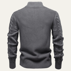 The Bolsena Men’s Slim Fit Cable Knit Zip Cardigan