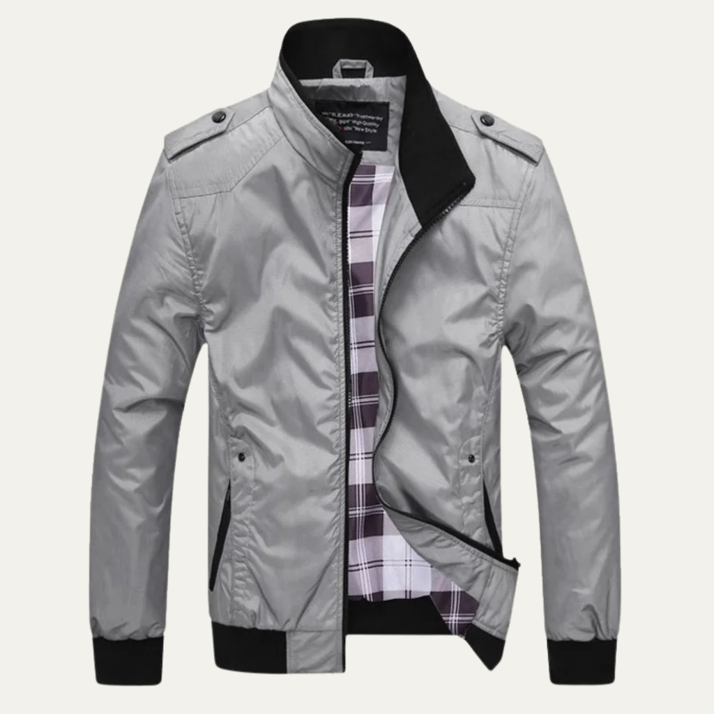 The  Firenze Men's Lightweight Stand Collar Bomber Jacket