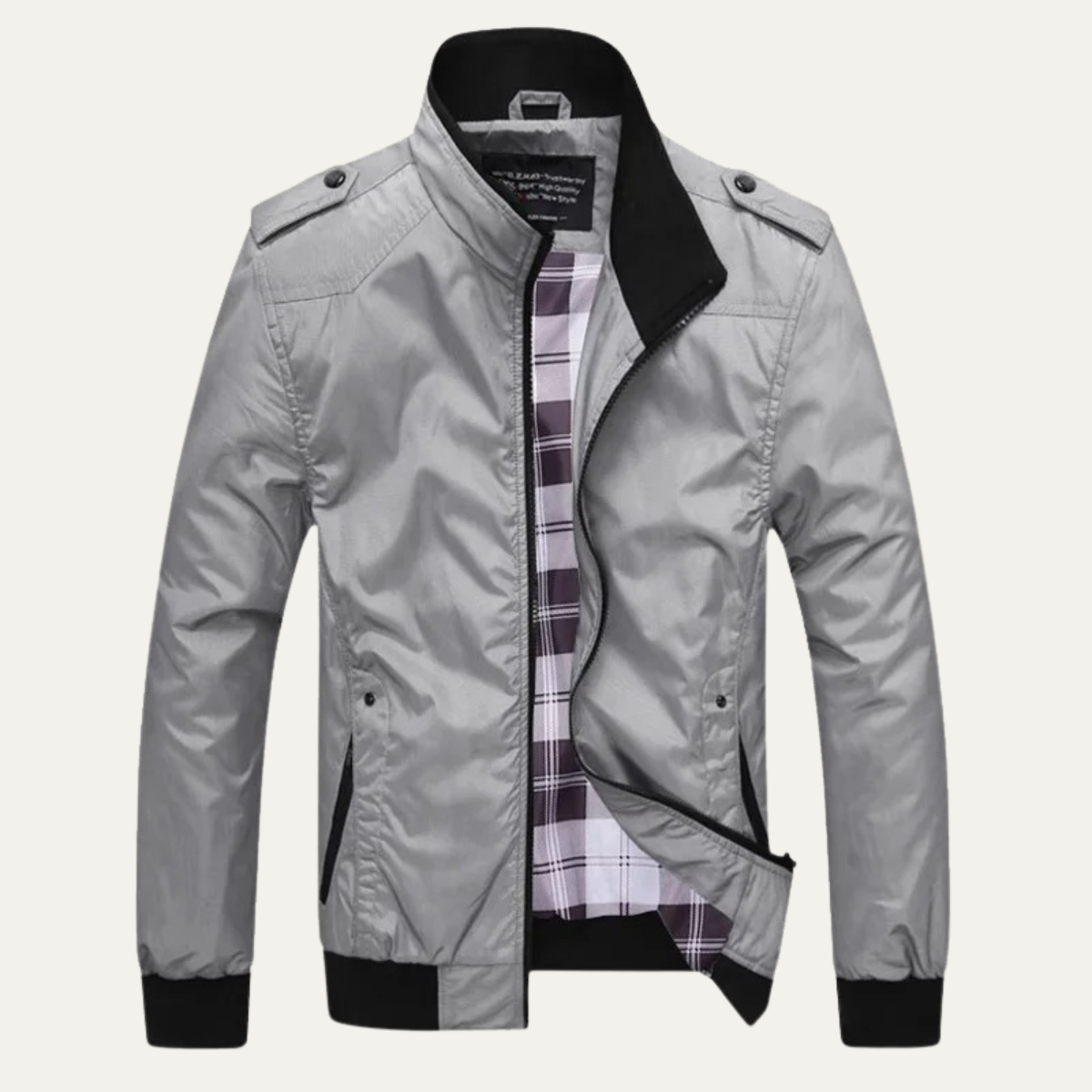 The  Firenze Men's Lightweight Stand Collar Bomber Jacket