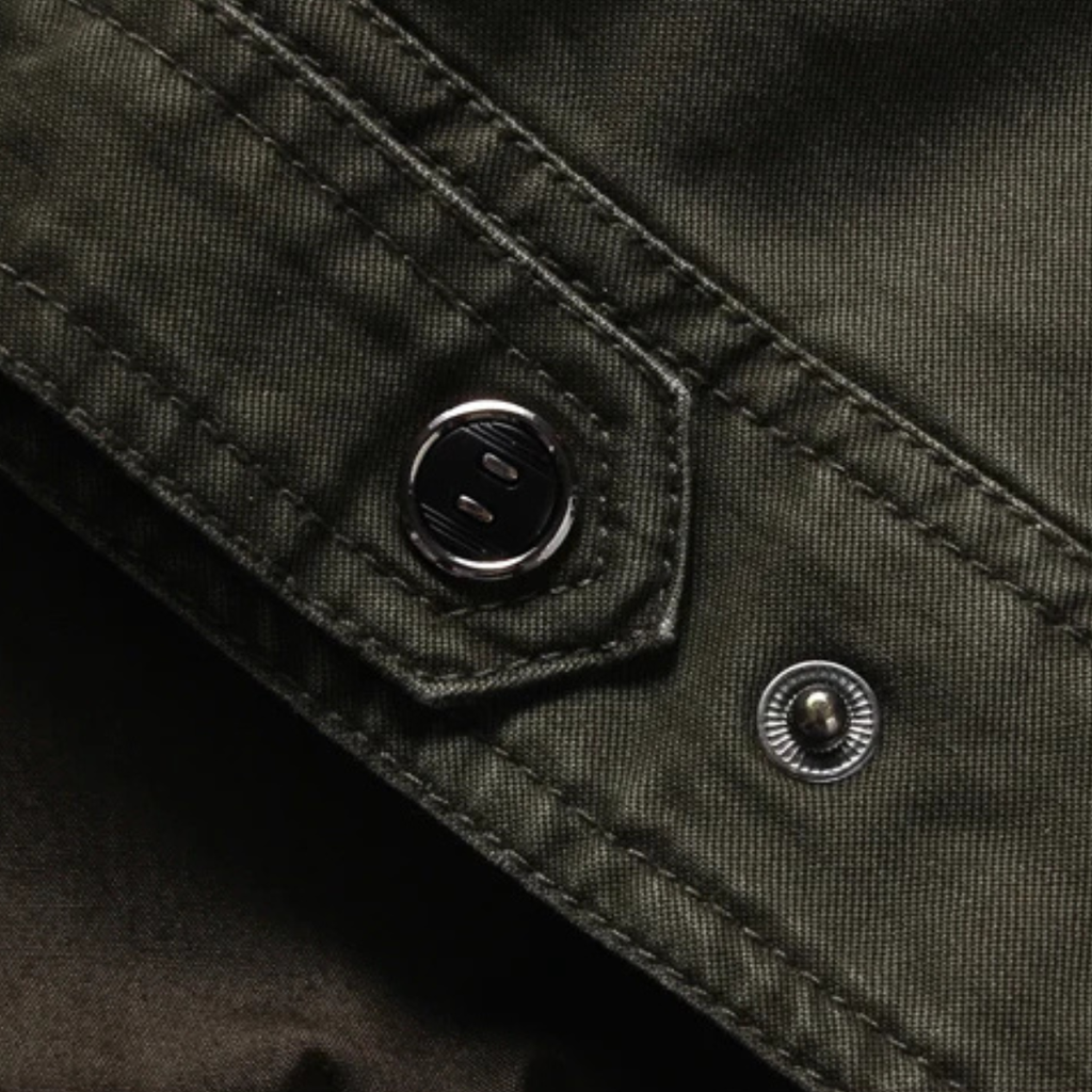 The Capri Men’s Military Collar Stand Cargo Jacket