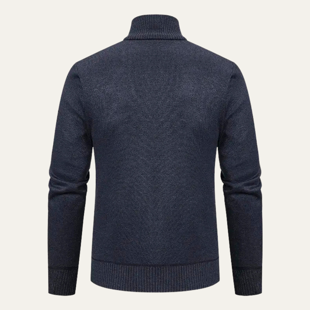 The Chianti High Neck Winter Zip Up Knit Men's Cardigan