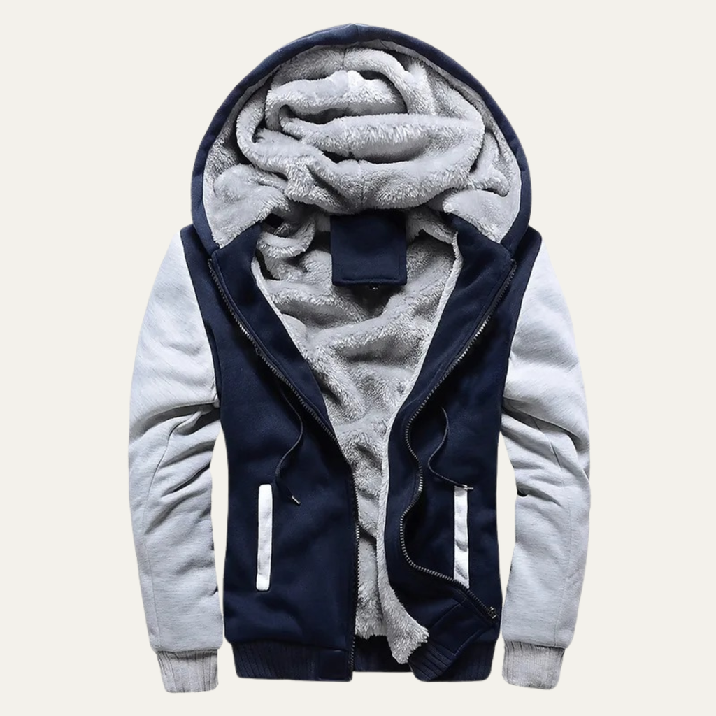 The Taormina Men’s Winter Fleece Line Zip Up Hoodie Jacket