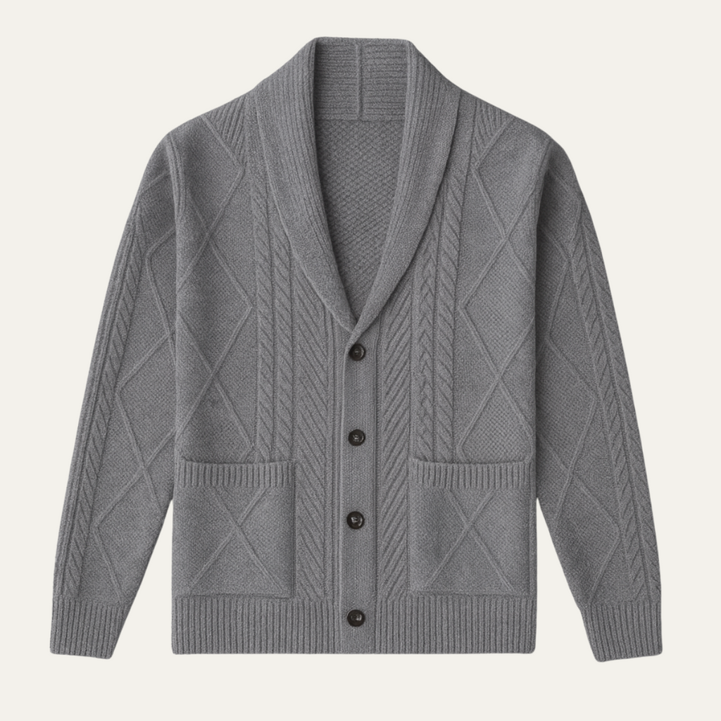 The Edinburgh Men’s Luxury Cashmere Button Cardigan
