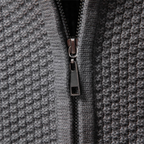 The Bolsena Men’s Slim Fit Cable Knit Zip Cardigan