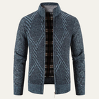 The Alford Men's Knitted Winter Zip  Cardigan