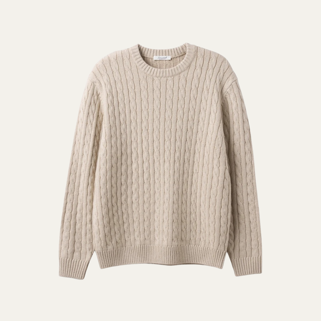 The Hever Cable Knit Crew Neck Men’s Sweater