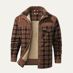 The Verbania Men’s Check Plaid Fleece Lined Flannel Jacket