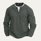 The Maremma Casual Henley Waffle Knit Men’s Jumper