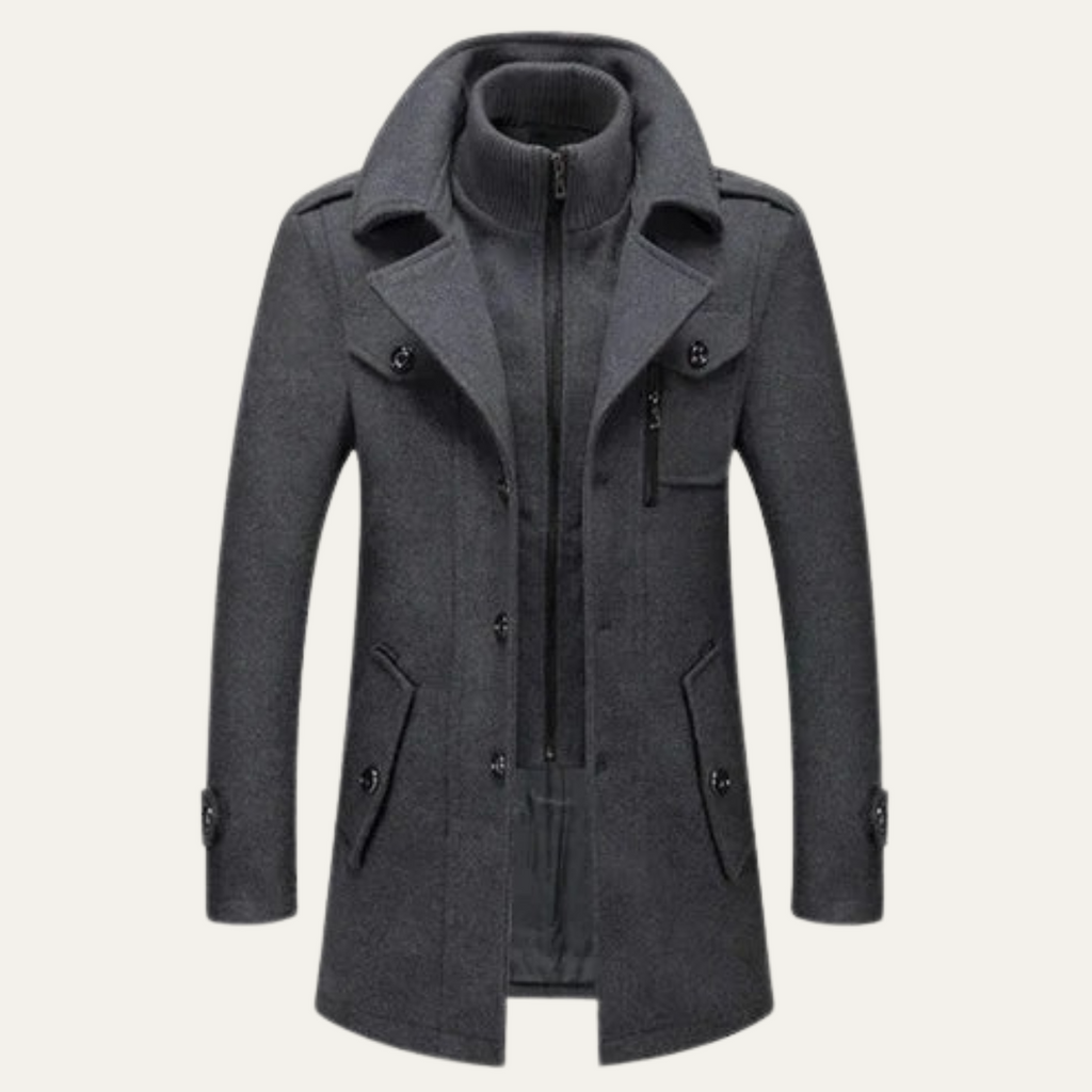 The Aberdeen Wool Blend Double Layer Men’s Coat