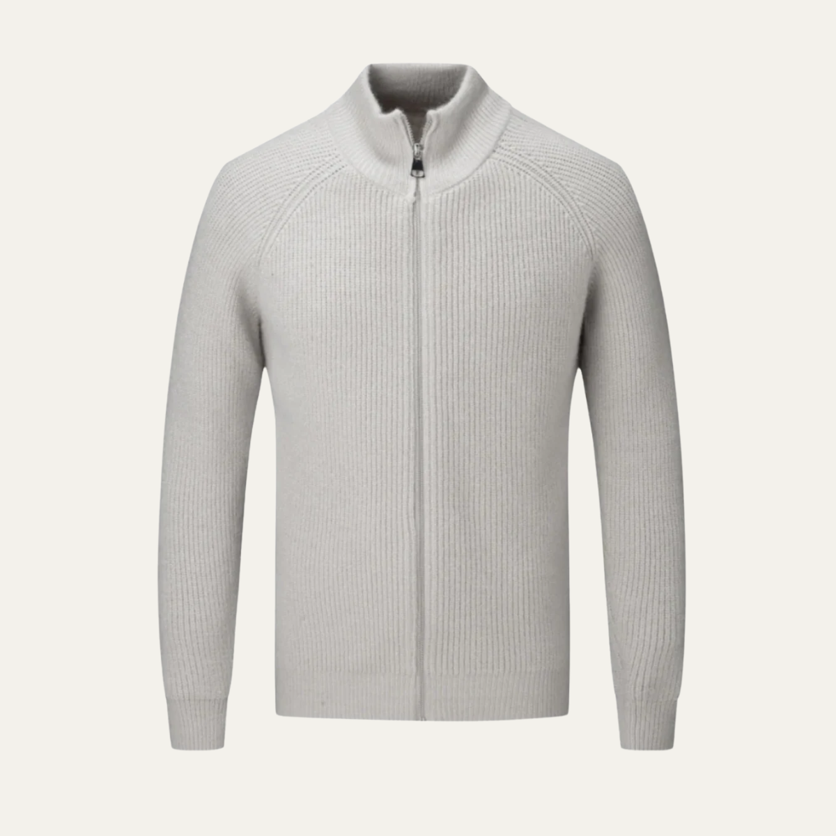 The Four Seasons Merino Wool Knitted Zip Cardigan Jumper for Men