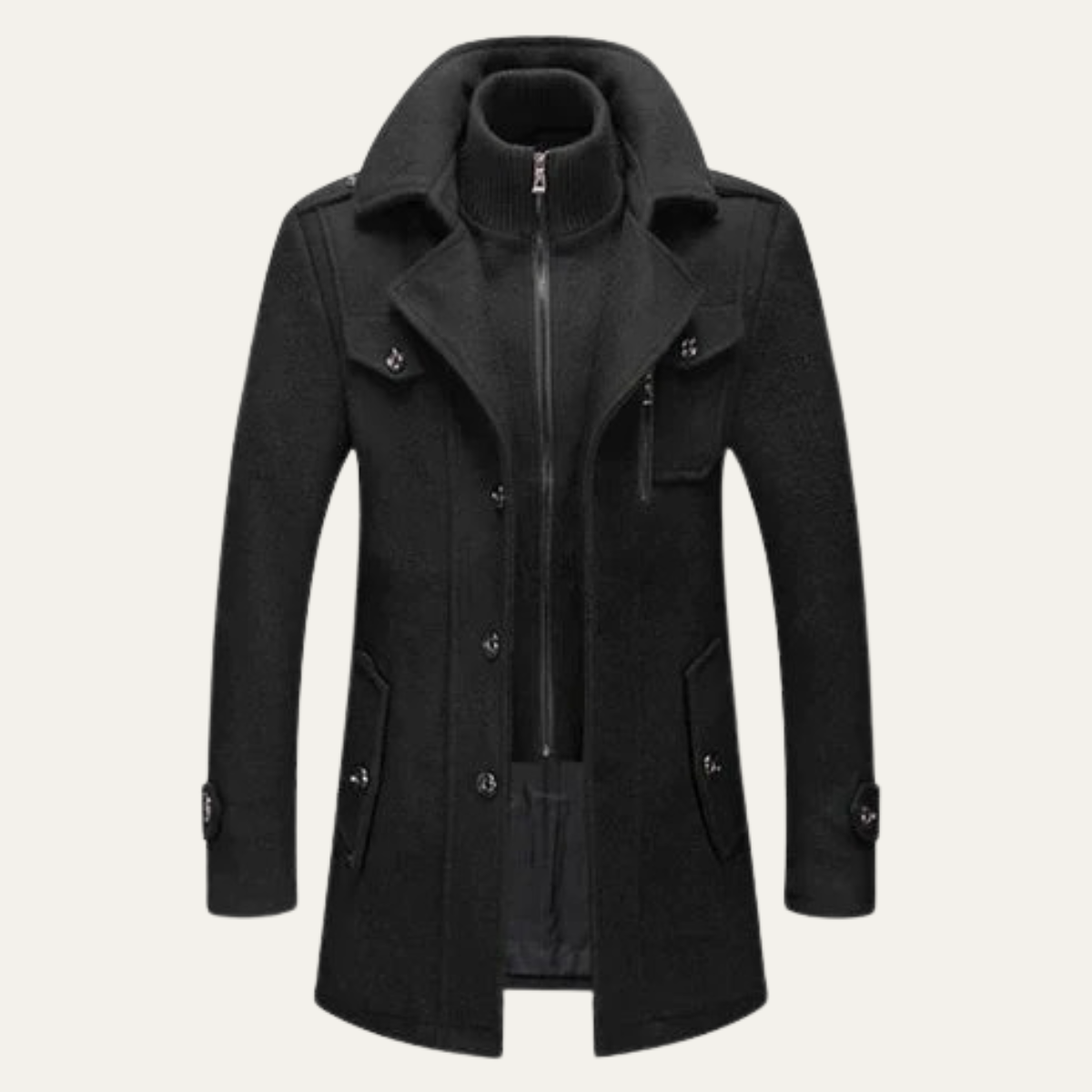 The Aberdeen Wool Blend Double Layer Men’s Coat
