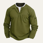 The Maremma Casual Henley Waffle Knit Men’s Jumper