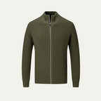 The Four Seasons Merino Wool Knitted Zip Cardigan Jumper for Men