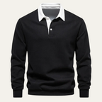 The Chelsea Men’s Long Sleeve Polo – Classic Knit Shirt