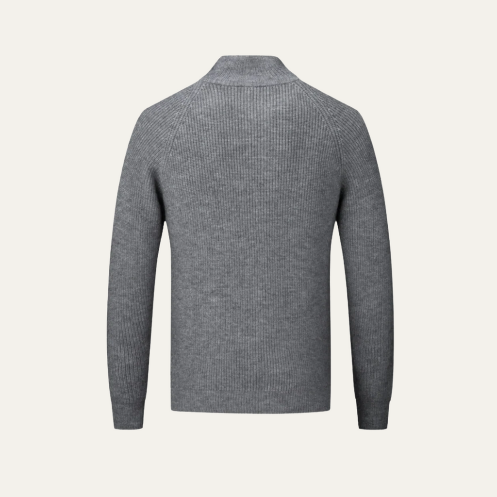 The Four Seasons Merino Wool Knitted Zip Cardigan Jumper for Men