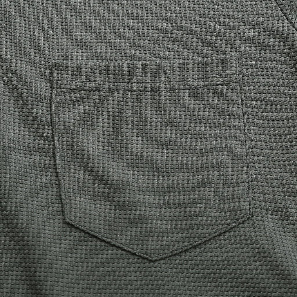 The Otranto Men’s Casual Waffle Knit Henley Shirt