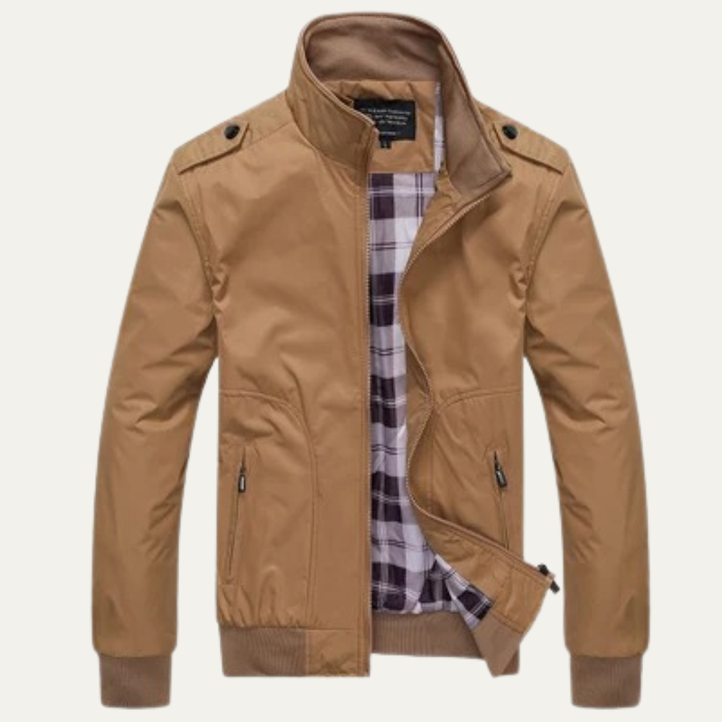 The  Firenze Men's Lightweight Stand Collar Bomber Jacket
