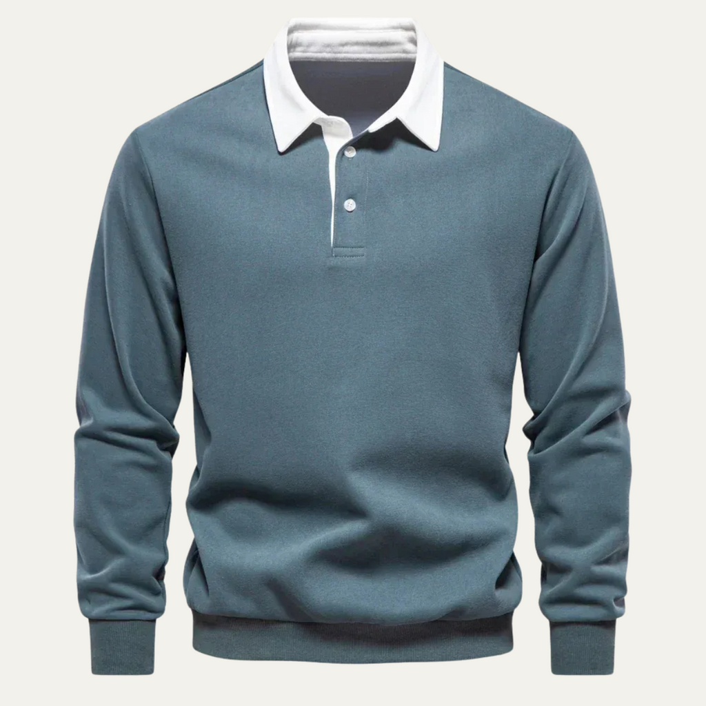 The Chelsea Men’s Long Sleeve Polo – Classic Knit Shirt
