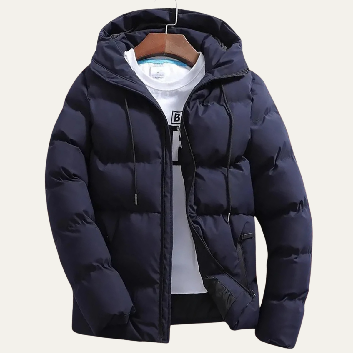 The Amsterdam Men's Black Quilted Warm Winter Puffer Jacket