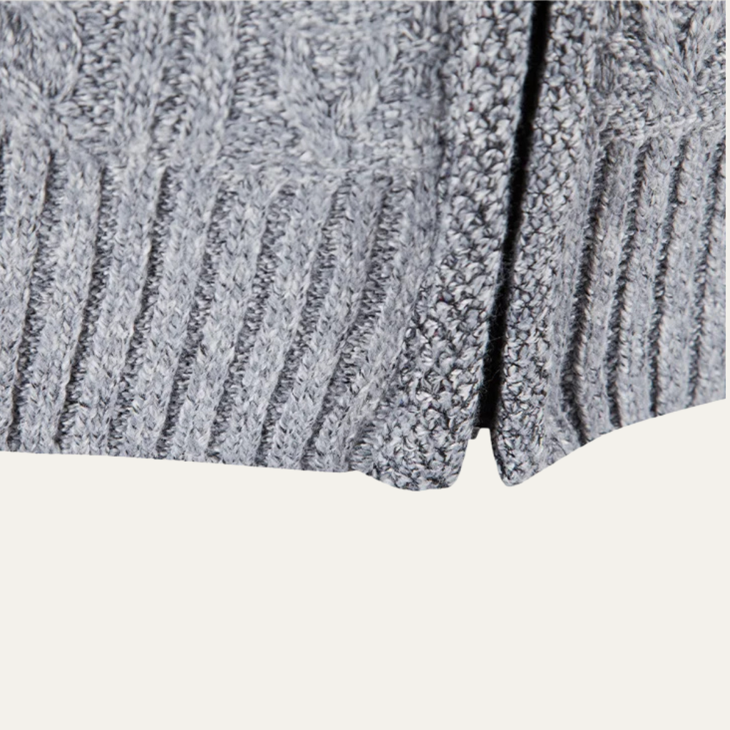 The Pienza Men’s Warm Fleece Zip Up Knit Jacket