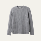 The Hever Cable Knit Crew Neck Men’s Sweater