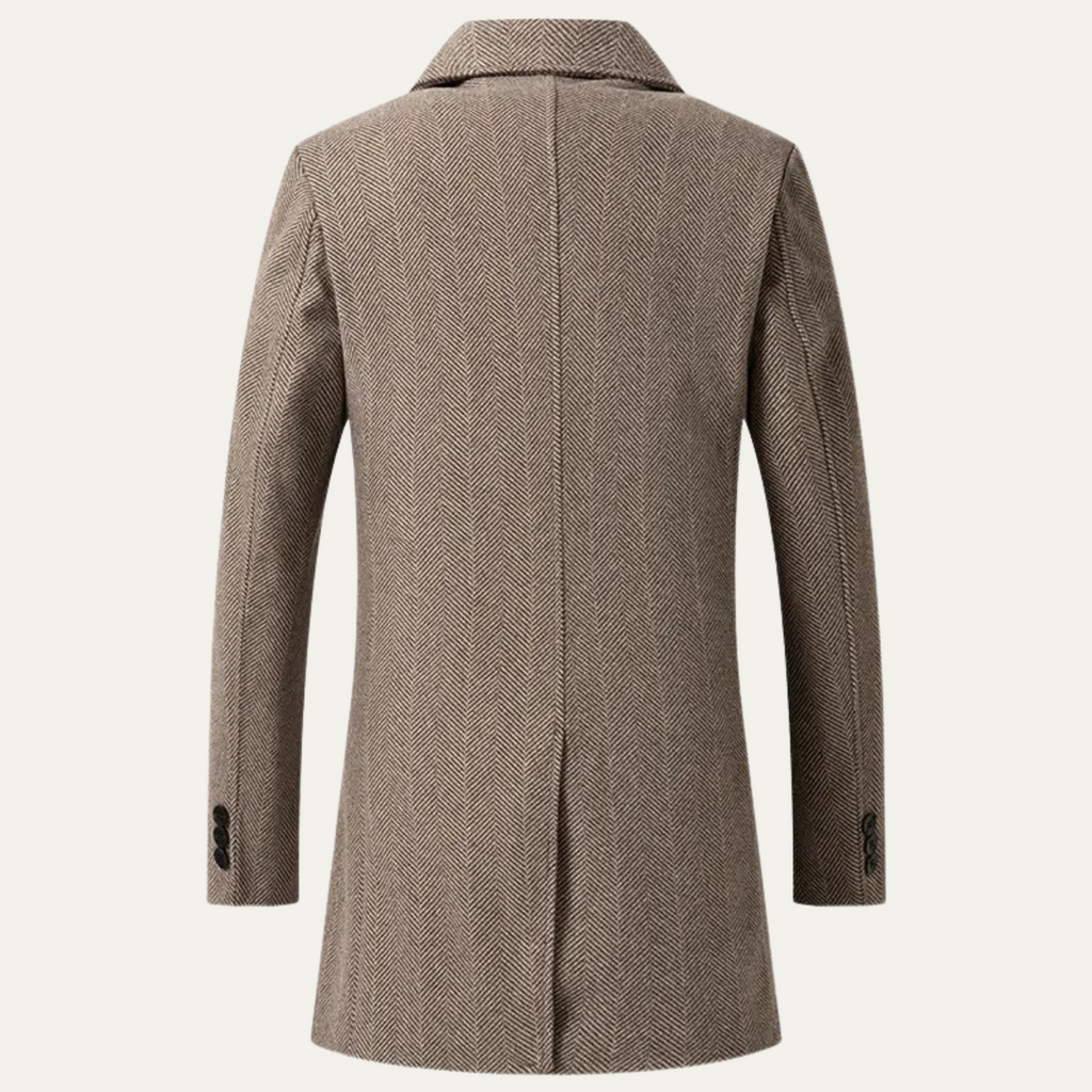The Cambridge Trendy Slim Fit Wool Blend Overcoat for Men