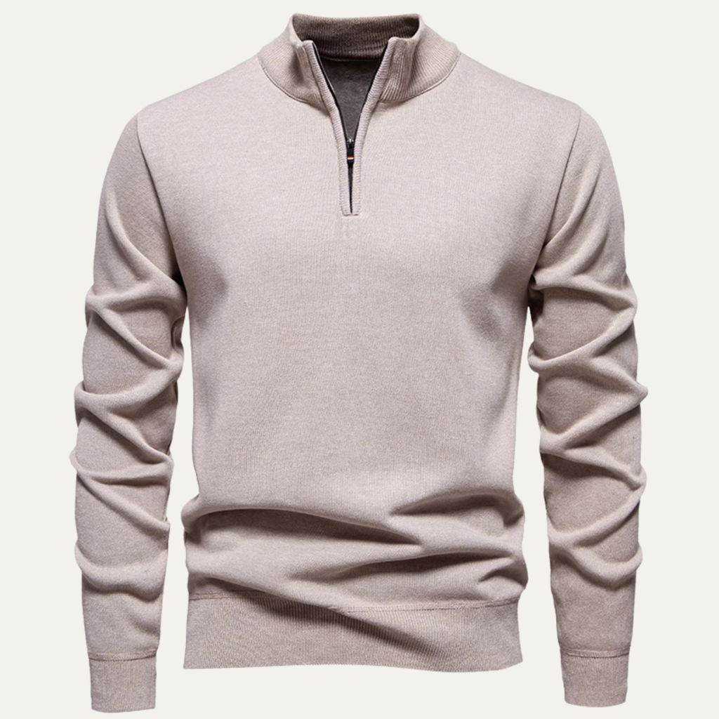 The Pesaro Men’s Half Zip Fleece Stand Collar Jumper