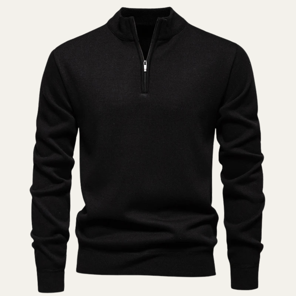 The Pesaro Men’s Half Zip Fleece Stand Collar Jumper