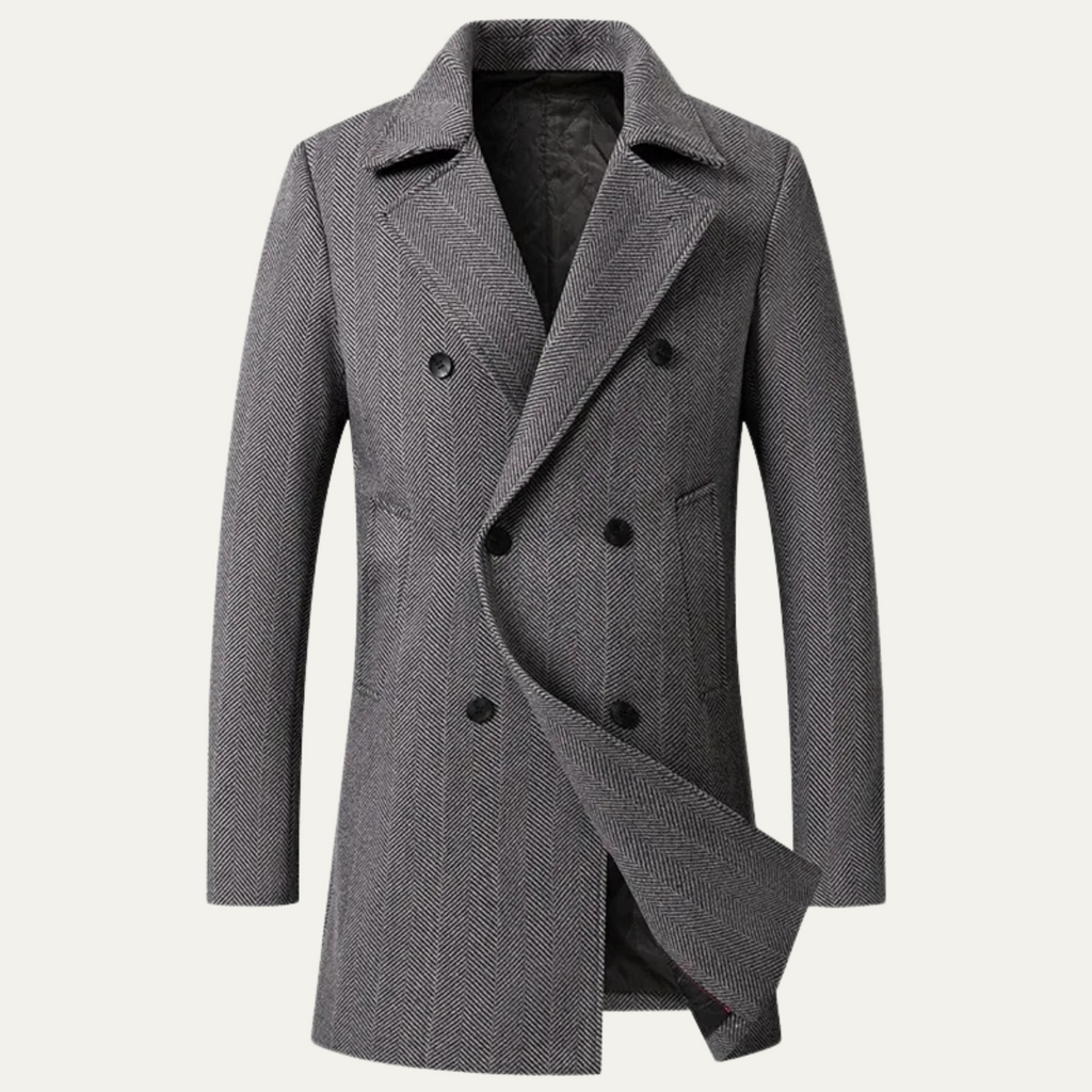 The Cambridge Trendy Slim Fit Wool Blend Overcoat for Men