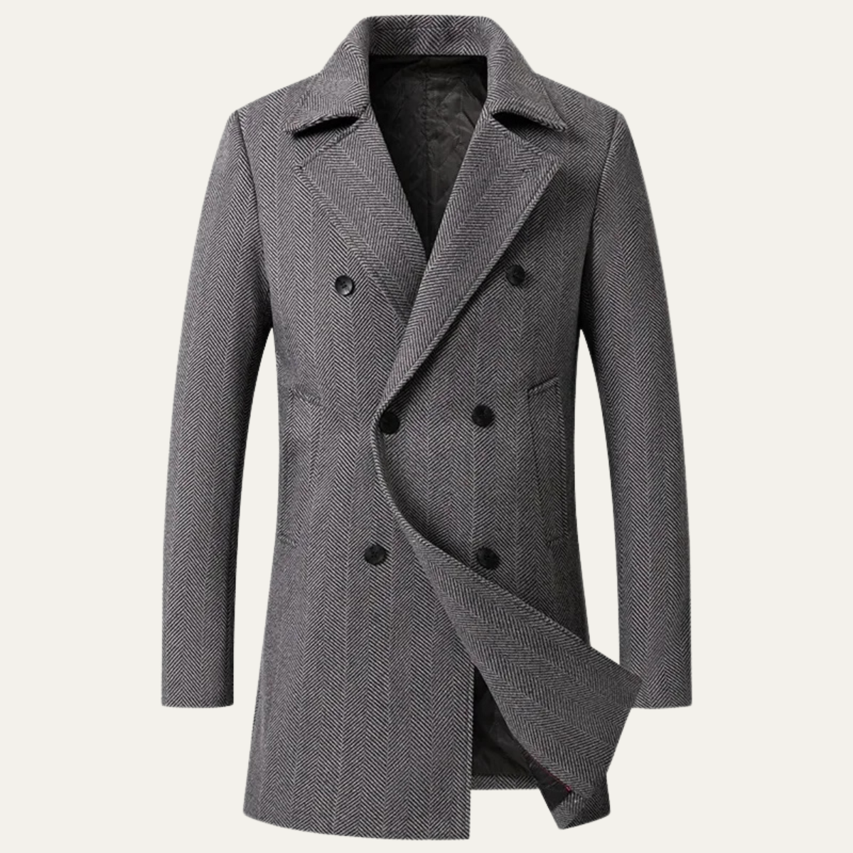 The Cambridge Trendy Slim Fit Wool Blend Overcoat for Men