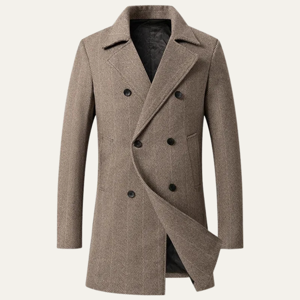 The Cambridge Trendy Slim Fit Wool Blend Overcoat for Men