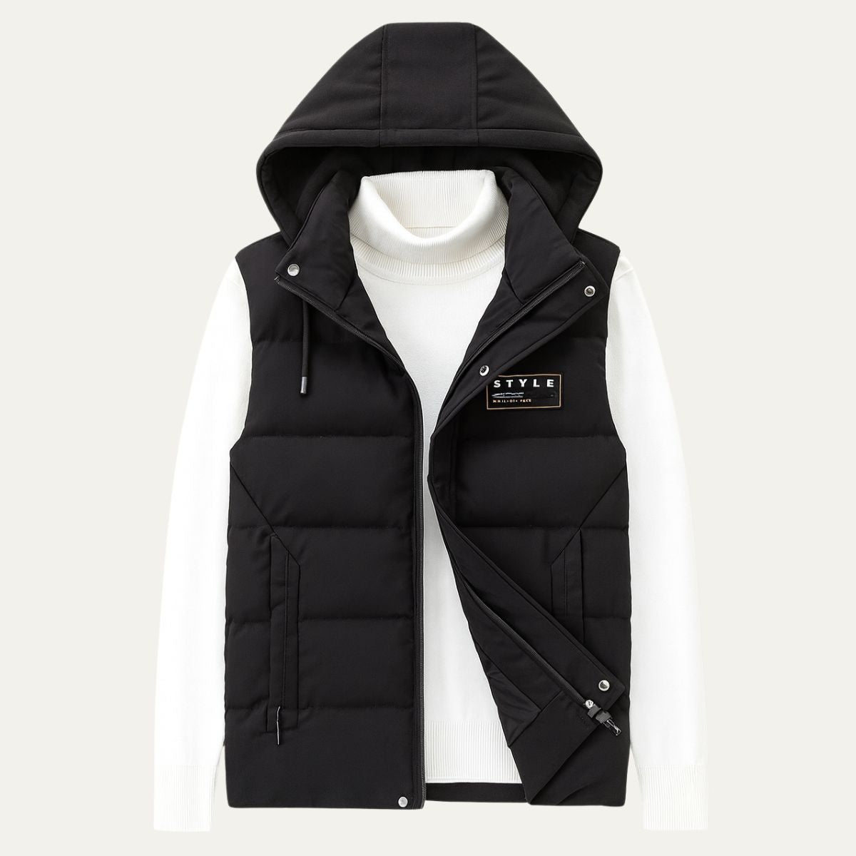 The Paris Quilted Modern Hooded Vest for Men