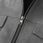 The Monte Carlo Men’s Grey Suede Jacket – Minimalist Luxury Winter Overshirt