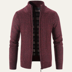 The Pienza Men’s Warm Fleece Zip Up Knit Jacket