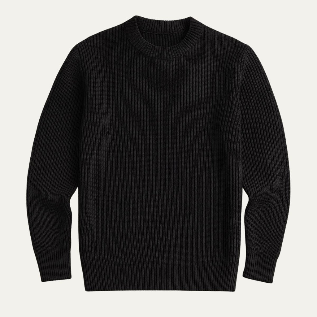 The Tokyo Merino Wool Ribbed O-Neck Jumper