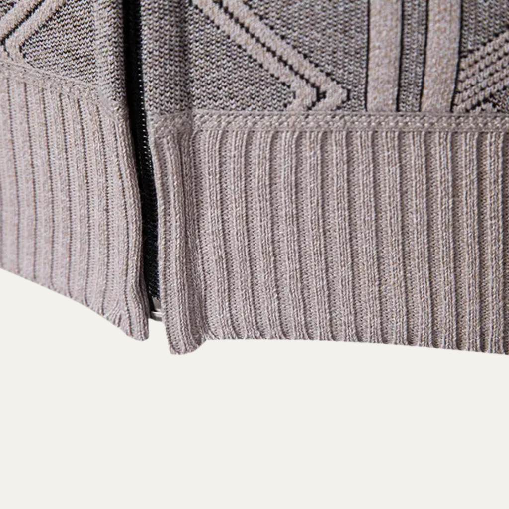 The Chianti High Neck Winter Zip Up Knit Men's Cardigan