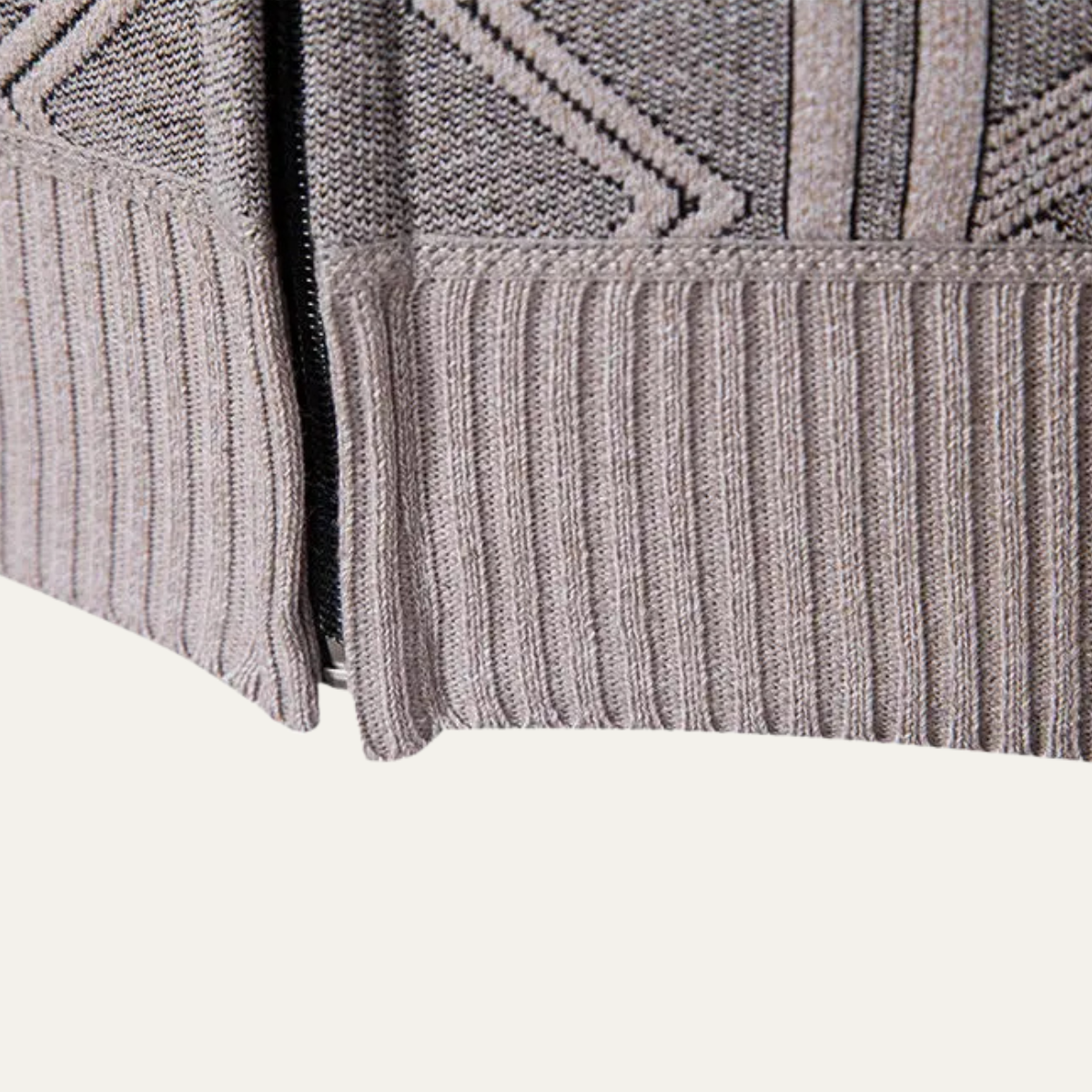 The Chianti High Neck Winter Zip Up Knit Men's Cardigan