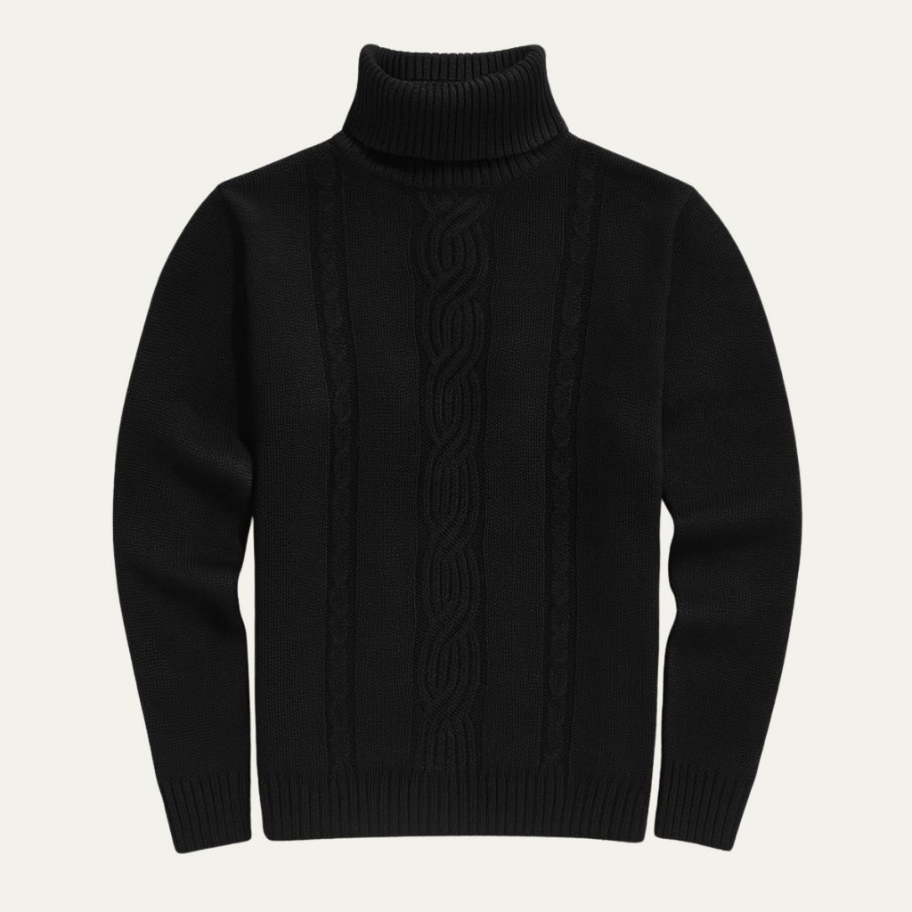 The Courchevel Knitted Turtleneck Jumper for Men - Merino Wool