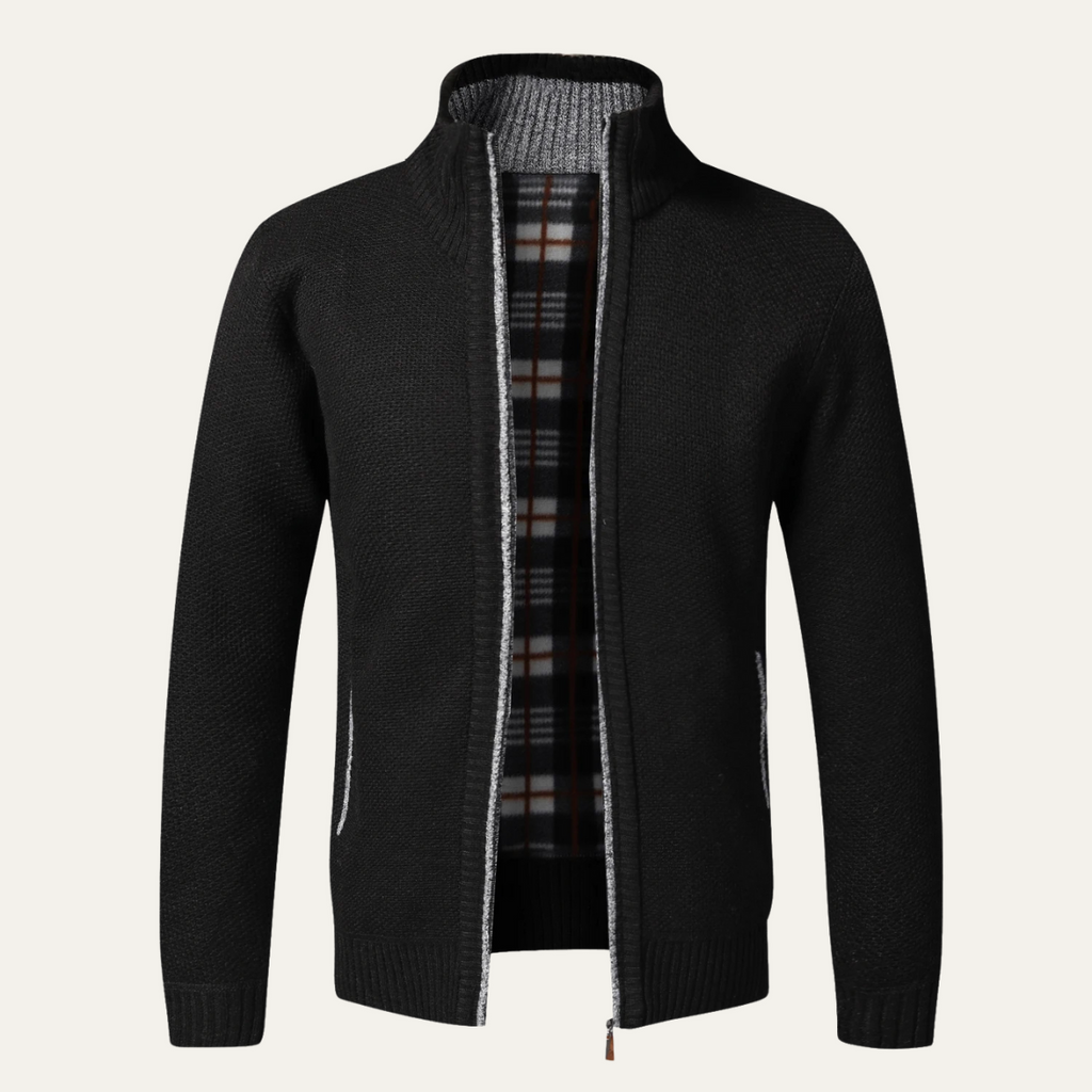The Glasgow Men's Knitted Zip Up Winter Cardigan