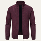 The Chianti High Neck Winter Zip Up Knit Men's Cardigan