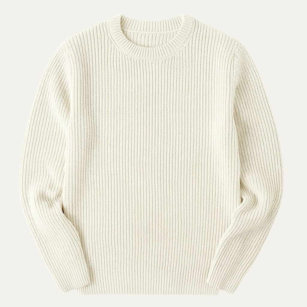 The Tokyo Merino Wool Ribbed O-Neck Jumper