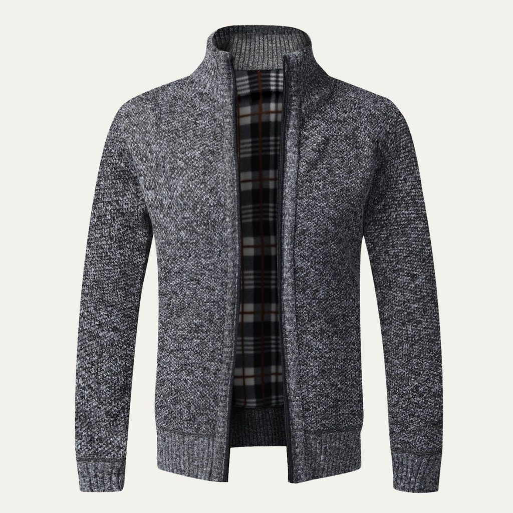 The Glasgow Men's Knitted Zip Up Winter Cardigan