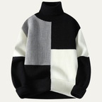 The Castelmola Knitted Colour Block Men’s Turtleneck Jumper