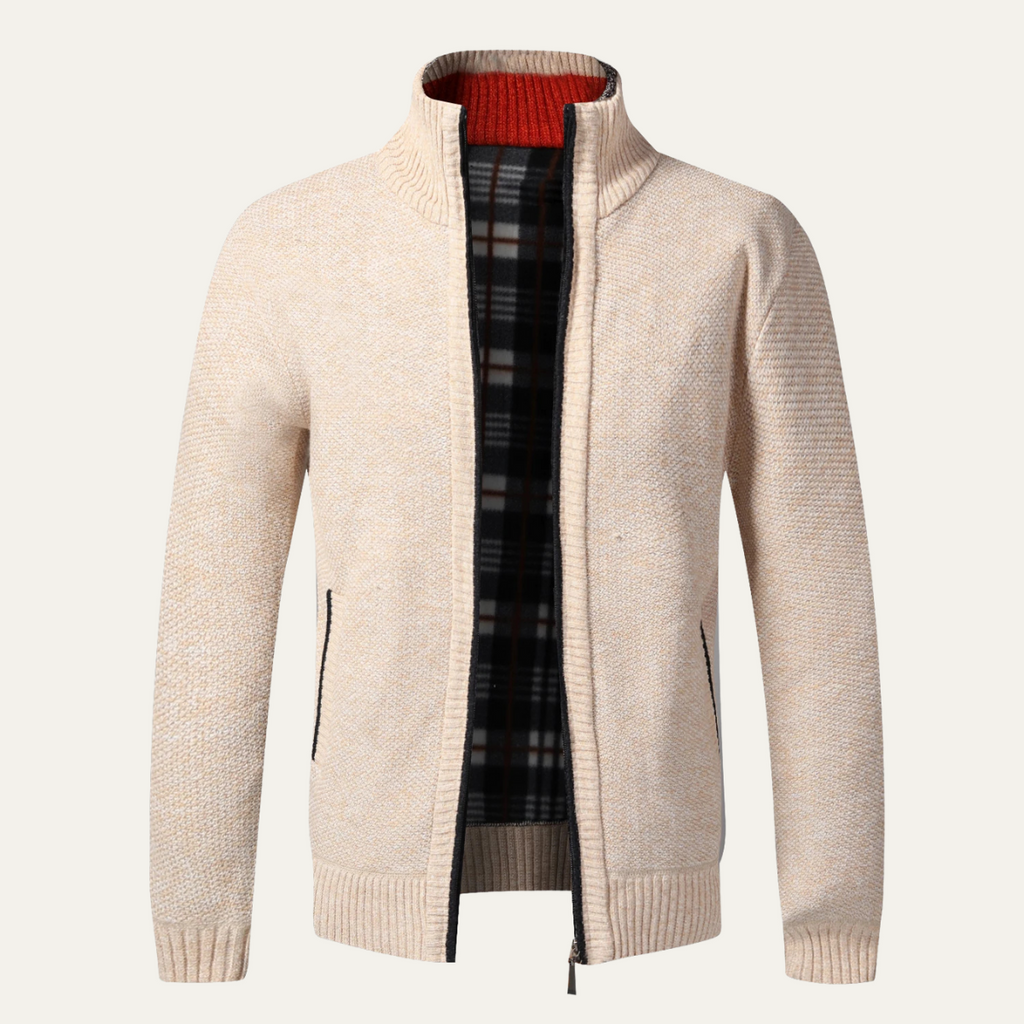 The Glasgow Men's Knitted Zip Up Winter Cardigan